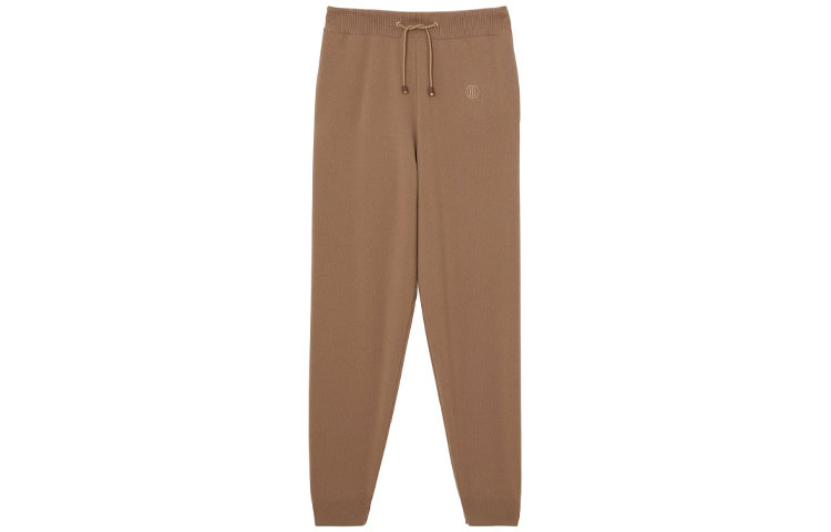 Order (W) Pantalones Jogger Burberry Color Sólido con Logo Bordado - Camel. 80422161