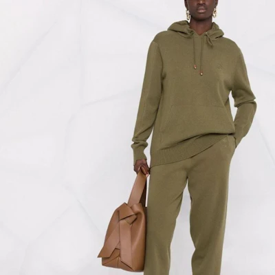 (W) 博柏利深蕨绿色刺绣标志女款纯色卫衣 80435211 Shop (W) 博柏利深蕨绿色刺绣标志女款纯色卫衣 80435211