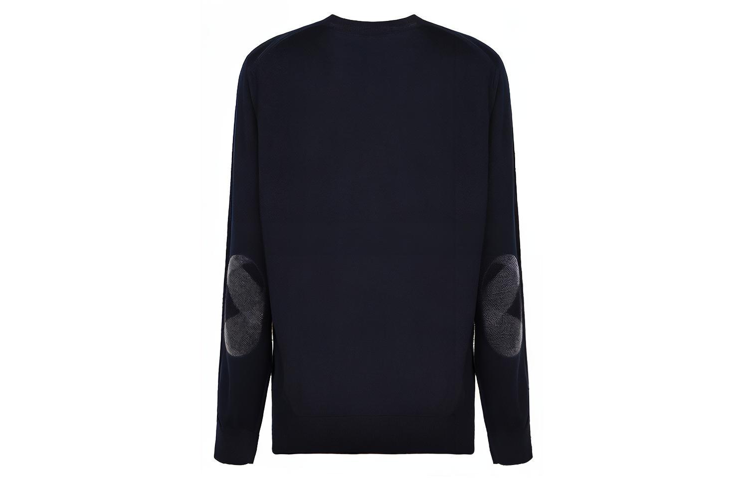 (Women) Burberry Solid Color Knit Pullover Sweater Long Sleeve - Navy Blue 40678011 圖 3