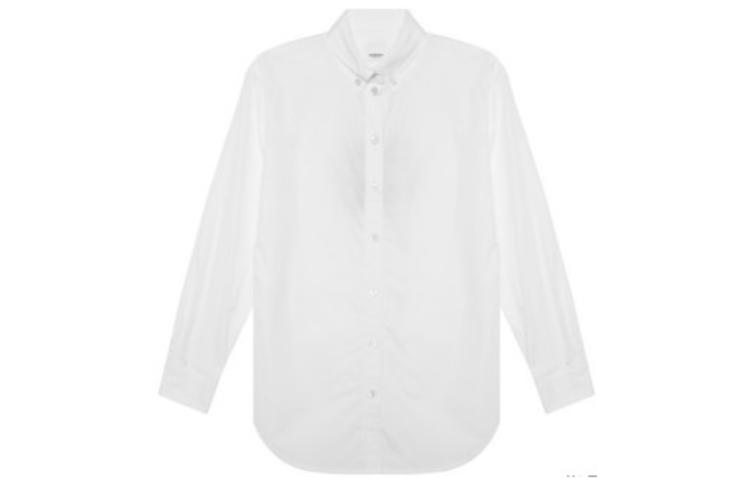 Buy (W) Camisa Blanca de Manga Larga con Botones para Mujer Burberry Color Sólido. 80135661
