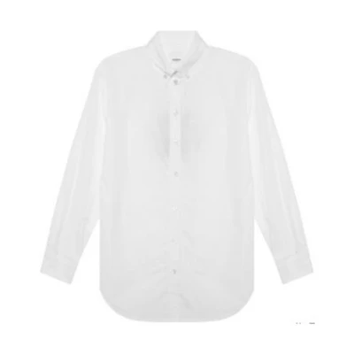 (Women) Burberry Solid Color Long Sleeve Button-Up Shirt Women’s White 80135661