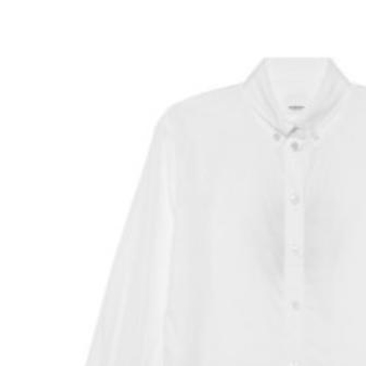 Lookbook (W) Camisa Blanca de Manga Larga con Botones para Mujer Burberry Color Sólido. 80135661