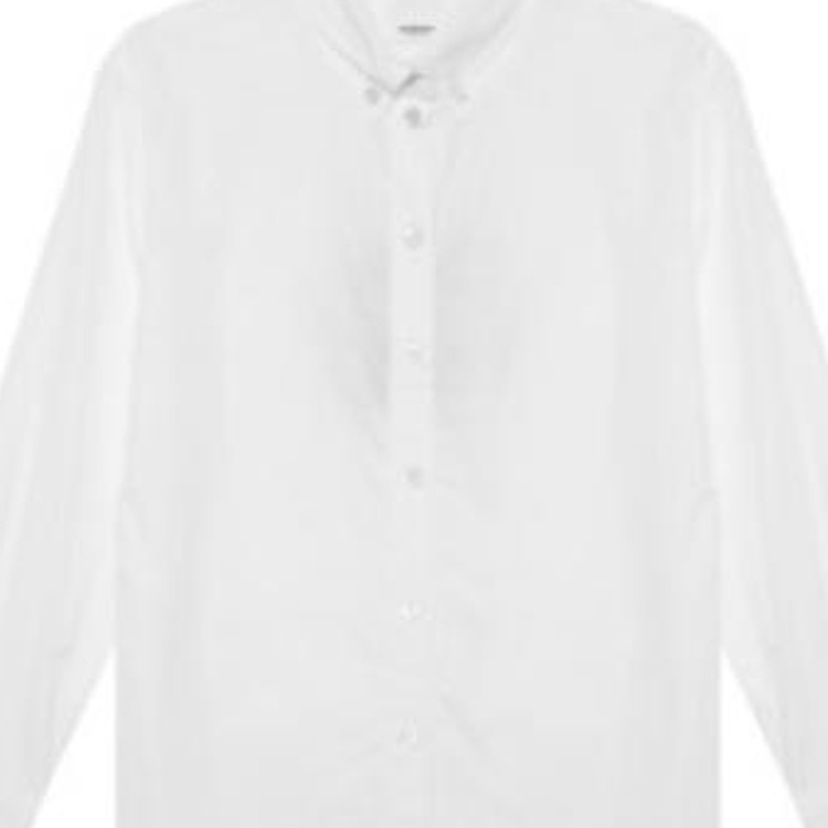 Sizing (W) Camisa Blanca de Manga Larga con Botones para Mujer Burberry Color Sólido. 80135661