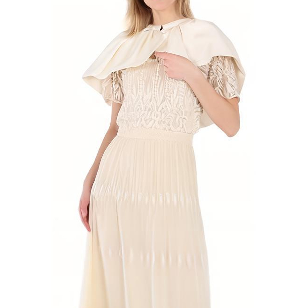 Shop (W) Burberry 純色百褶短披肩 白色 40593001