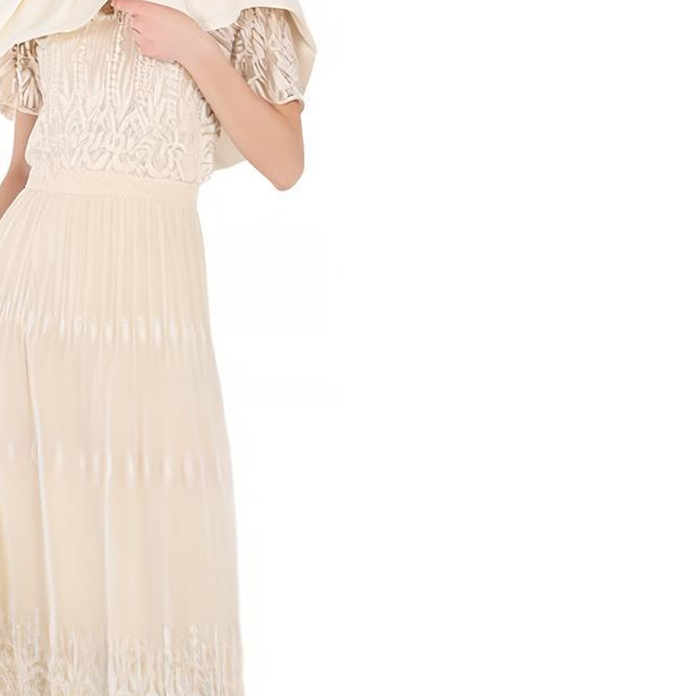 Sizing (W) Burberry 純色百褶短披肩 白色 40593001