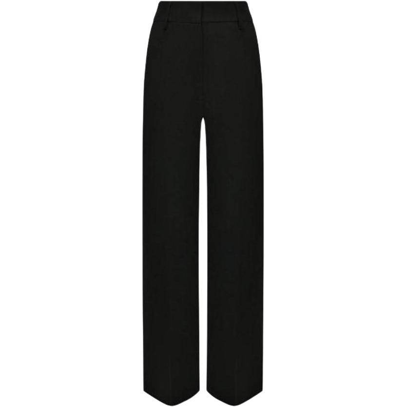 (Women) Burberry Solid Color Straight-Leg Loose Casual Pants for Women 80373251