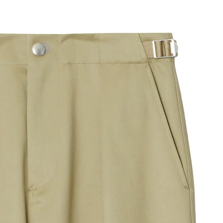 Purchase (W) バーバリー 無地 コットン ワイドレッグ カジュアルパンツ レディース カーキ. 80775051