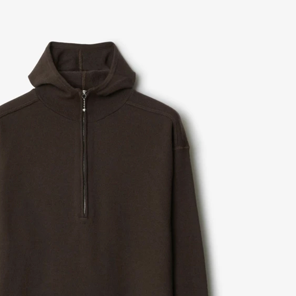 Details for (W) 博柏利半拉链宽松版棕色卫衣 80776051