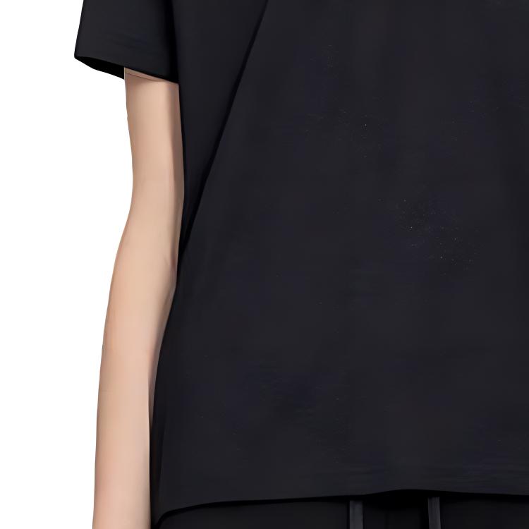 (Women) Burberry Solid Logo Print Crewneck T-Shirt SS23  Black 8017472 圖 6