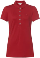 (Women) Burberry Solid Red Short Sleeve Polo Shirt SS21 38128361 (Women) Burberry Solid Red Short Sleeve Polo Shirt SS21 38128361