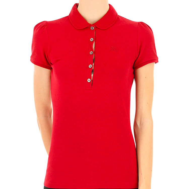 (Women) Burberry Solid Red Short Sleeve Polo Shirt SS21 38128361 圖 3