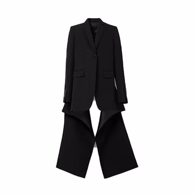 (Women) Burberry Solid Single-Breasted Casual Long Sleeve Blazer - Black. 80467421