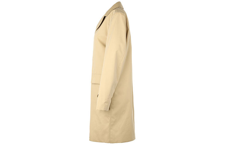 (Women) Burberry Solid Single-Breasted Long Trench Coat Khaki. 80167801 圖 4