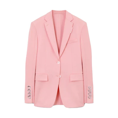 (Women) Burberry Solid Single-Breasted Pink Long-Sleeve Blazer . 80632431