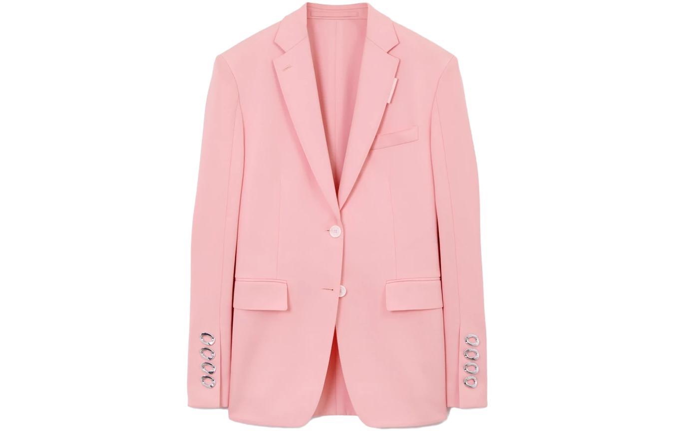 Order (Women) Burberry Solid Single-Breasted Pink Long-Sleeve Blazer . 80632431