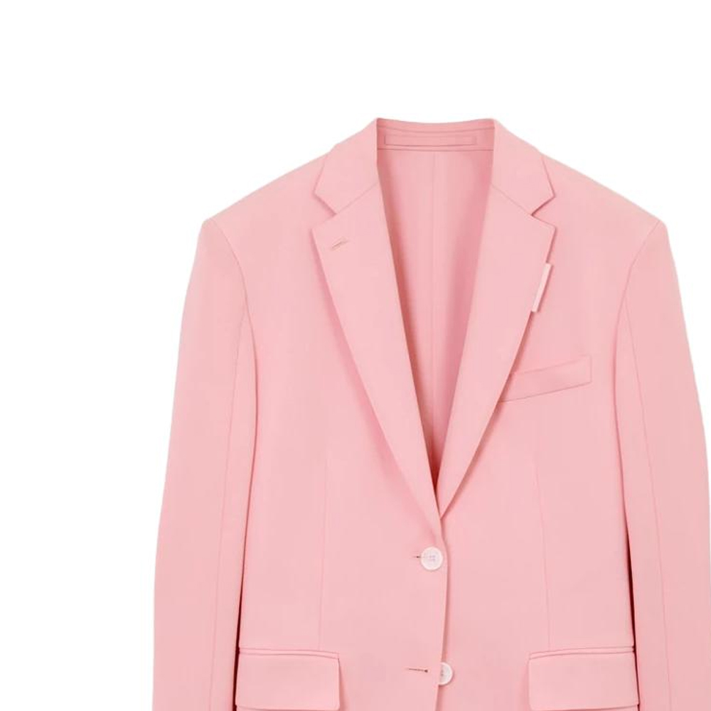 Details for (Women) Burberry Solid Single-Breasted Pink Long-Sleeve Blazer . 80632431