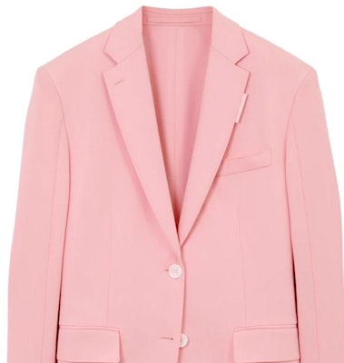 (Women) Burberry Solid Single-Breasted Pink Long-Sleeve Blazer . 80632431 Details for (Women) Burberry Solid Single-Breasted Pink Long-Sleeve Blazer . 80632431