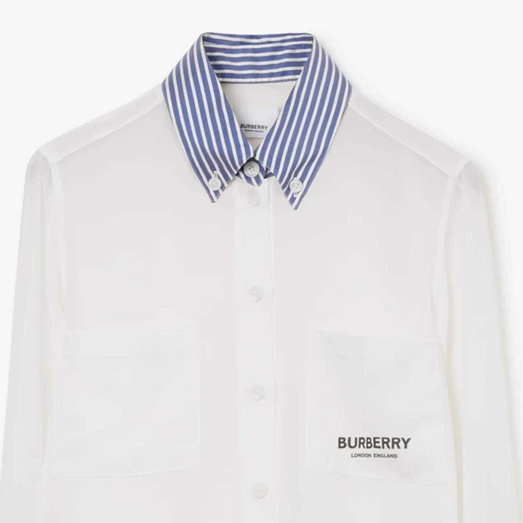 (Women) Burberry Solid Striped Shirt Women’s White 80713311 圖 6
