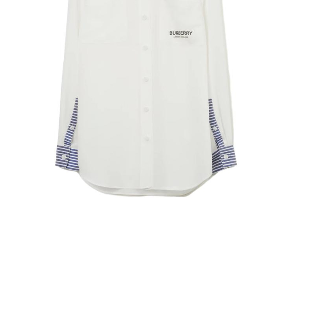 (Women) Burberry Solid Striped Shirt Women’s White 80713311 圖 7