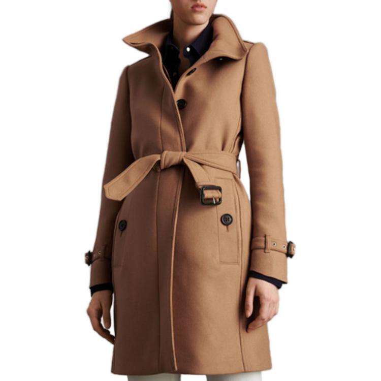 Lookbook (W) Burberry 綁帶方領大衣 女士棕色 40172461