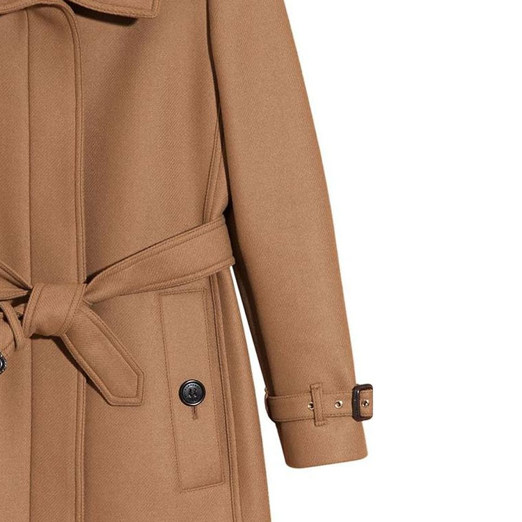 Purchase (W) Burberry 綁帶方領大衣 女士棕色 40172461