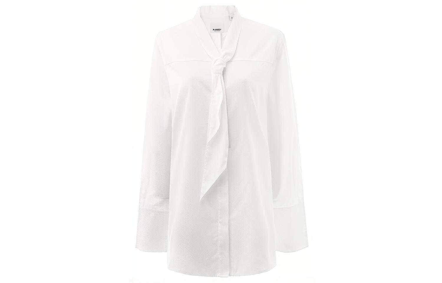 (Women) Burberry Solid White Long Sleeve Casual Shirt 80210391