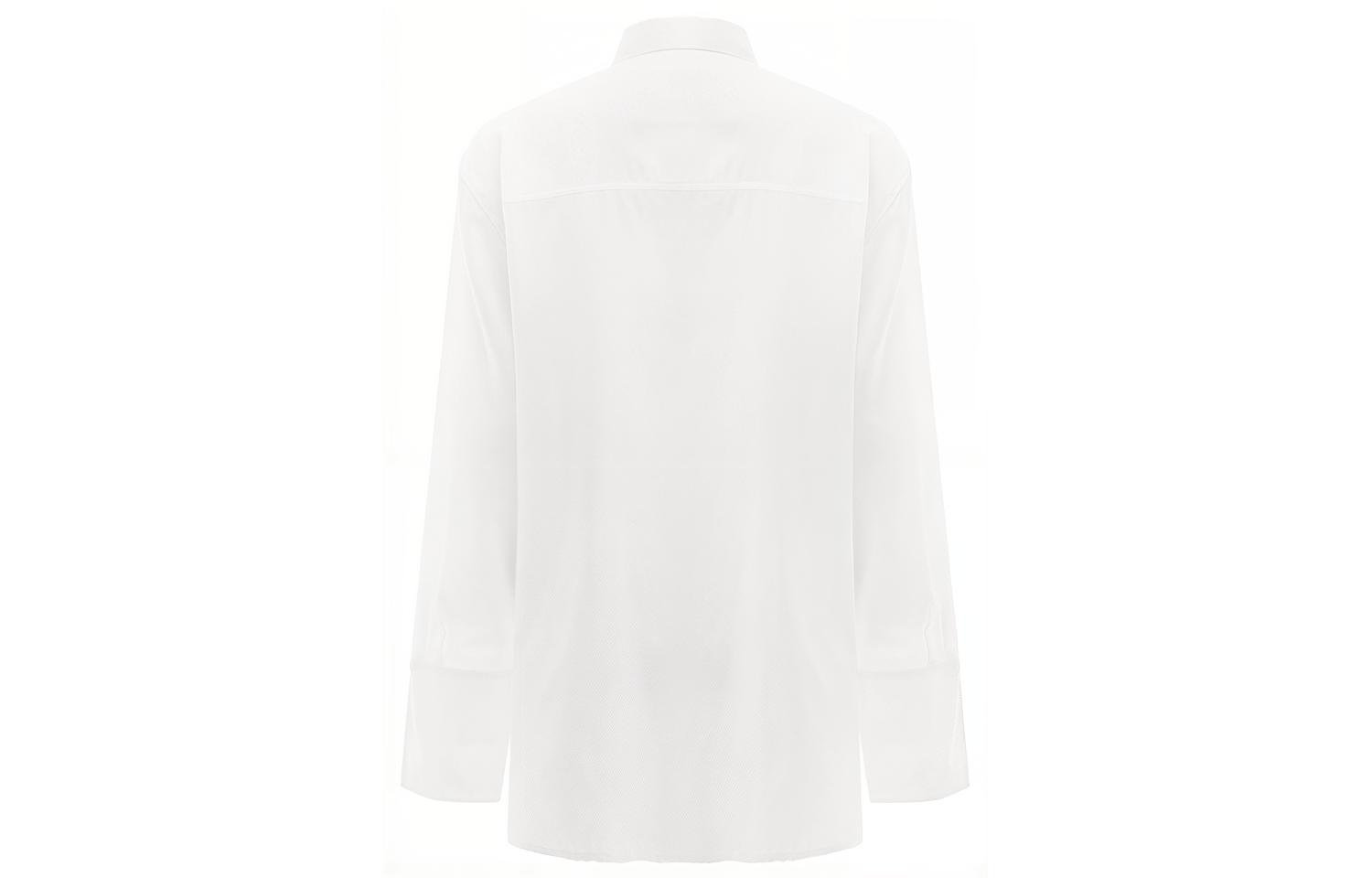 (Women) Burberry Solid White Long Sleeve Casual Shirt 80210391 圖 3