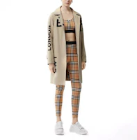 Shop (W) Burberry 經典格紋運動內衣 米色彈性復古款 80124511