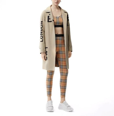 (Women) Burberry Sporty Top Vintage Check Beige Elastic Sports Bra 80124511 Shop (Women) Burberry Sporty Top Vintage Check Beige Elastic Sports Bra 80124511