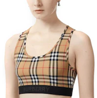 Purchase (W) Burberry 經典格紋運動內衣 米色彈性復古款 80124511