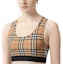 Purchase (Women) Burberry Sporty Top Vintage Check Beige Elastic Sports Bra 80124511
