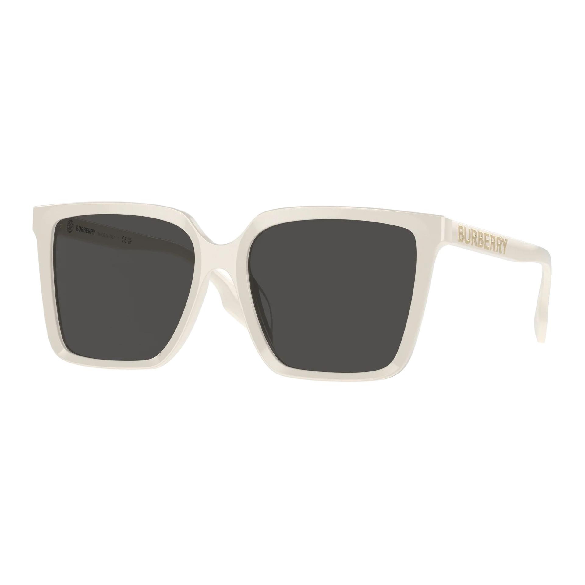 (Women) Burberry Square White Sunglasses - UV Protection & Prescription Ready. 0BE4411D-410087