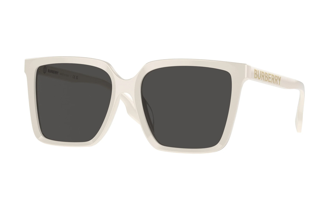 Order (W) 博柏利方形白色太阳镜 - 防紫外线兼可配近视镜片。 0BE4411D-410087