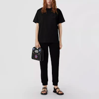 Lookbook (Women) Burberry SS21 Black Embroidered Logo Cotton Jogger Sweatpants 80434671