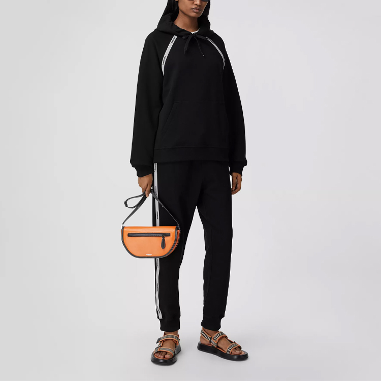 (Women) Burberry SS21 Black Logo Tape Cotton Hoodie 80395401 圖 4