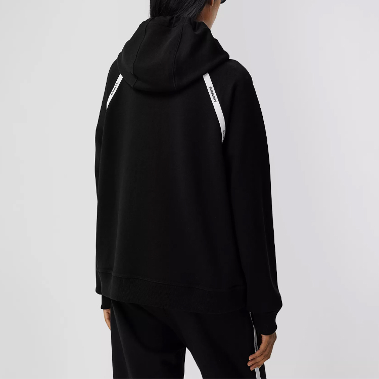(Women) Burberry SS21 Black Logo Tape Cotton Hoodie 80395401 圖 7