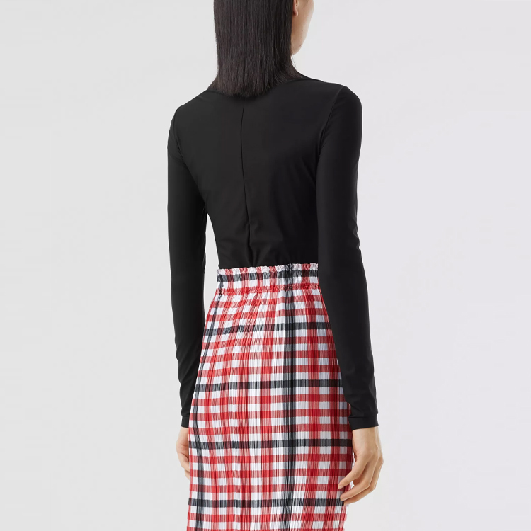 Shop (W) 博柏利 SS21 黑色字母圆领针织上衣 80388861