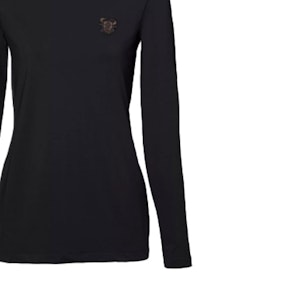 (W) Burberry SS21 Atasan Rajut Leher Tinggi Monogram Hitam 80388861 Sizing (W) Burberry SS21 Atasan Rajut Leher Tinggi Monogram Hitam 80388861