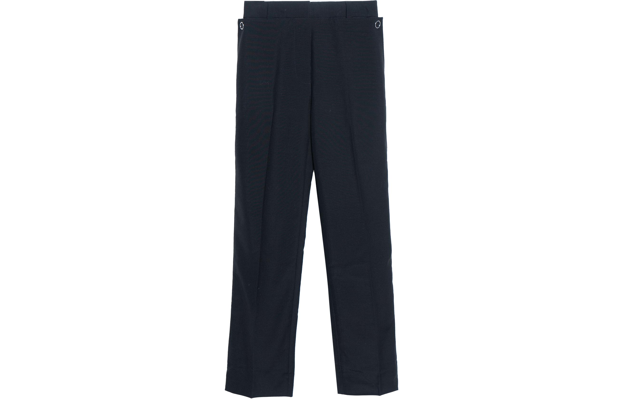 Lookbook (W) 버버리 SS21 블랙 울 릴렉스 팬츠 80256041