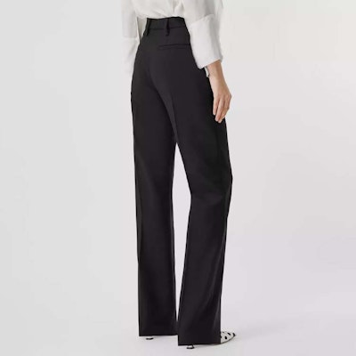 (Women) Burberry SS21 Black Wool Relaxed Pants 80256041 Purchase (Women) Burberry SS21 Black Wool Relaxed Pants 80256041