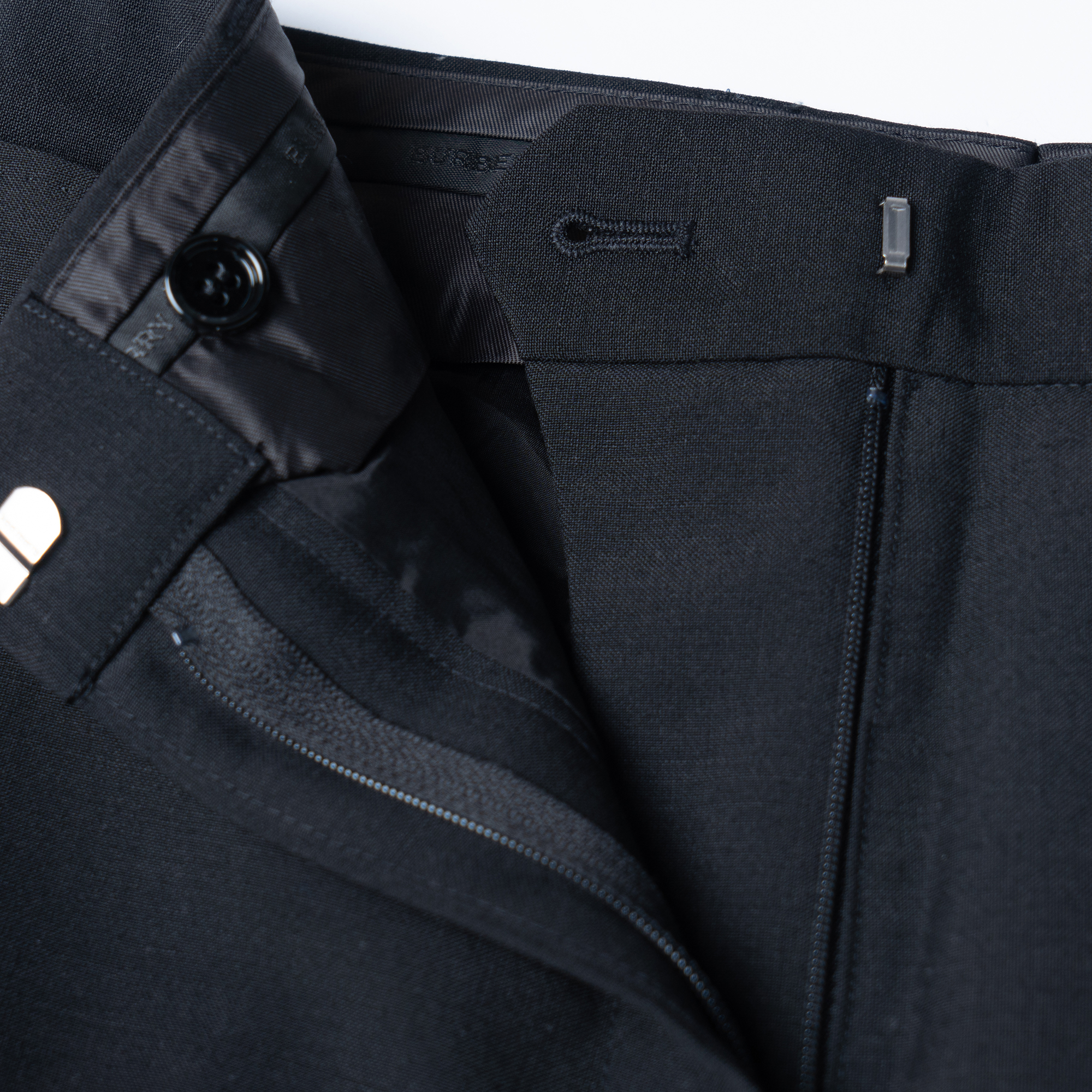 Cheap (W) 버버리 SS21 블랙 울 릴렉스 팬츠 80256041