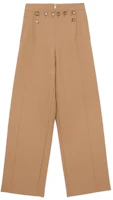 (Women) Burberry SS21 Cotton Twill Sailor Straight Pants Beige Casual Trousers 80390541 (Women) Burberry SS21 Cotton Twill Sailor Straight Pants Beige Casual Trousers 80390541