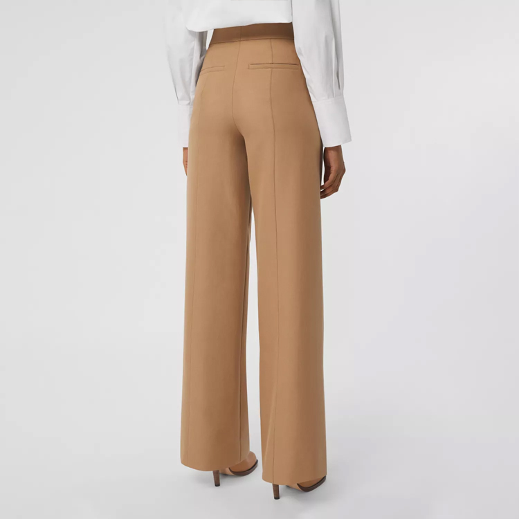 (Women) Burberry SS21 Cotton Twill Sailor Straight Pants Beige Casual Trousers 80390541 圖 5