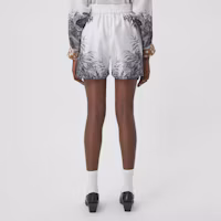 Purchase (Women) Burberry SS21 Deer Sketch Print Silk Shorts Women’s Light Walnut. 80433471