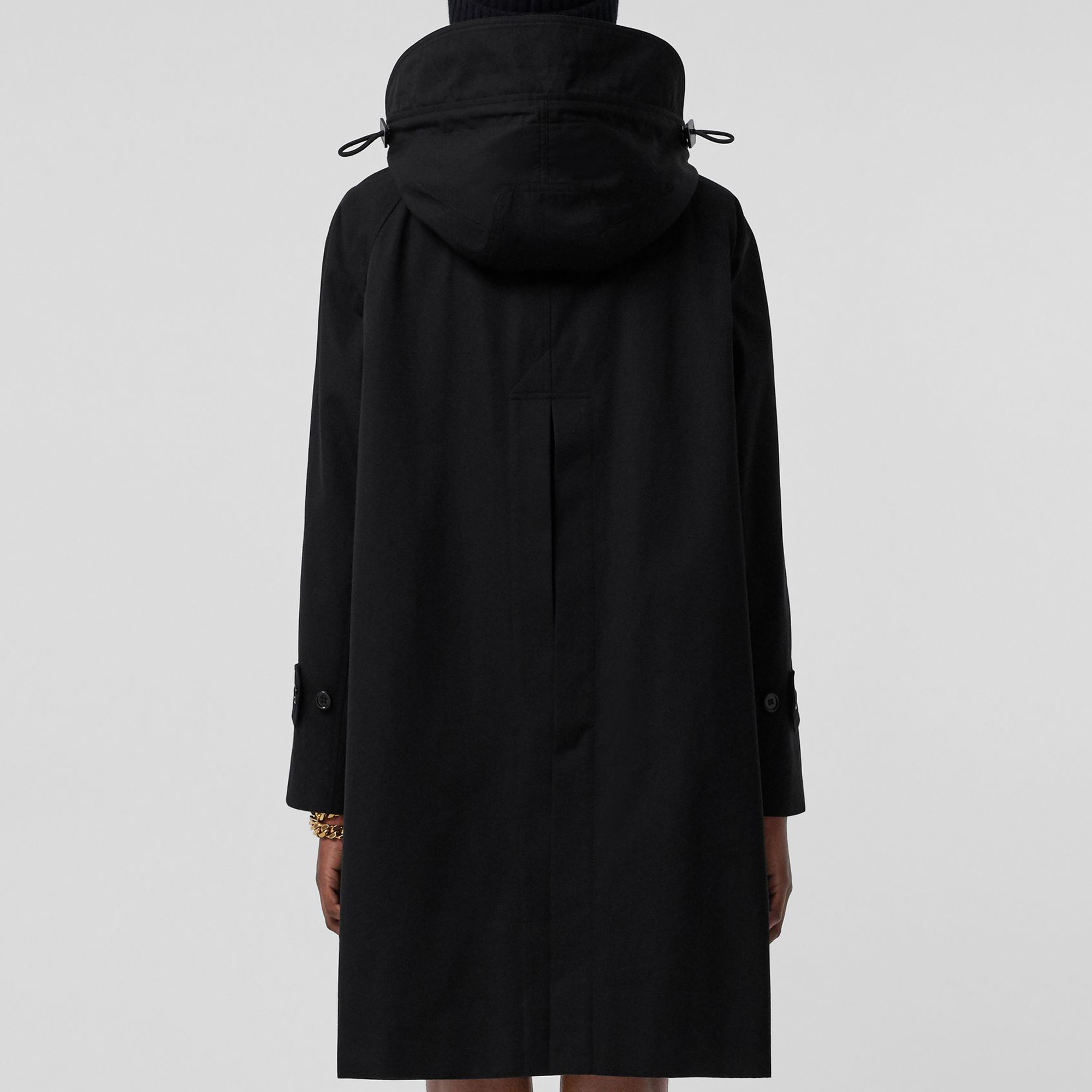 (Women) Burberry SS21 Detachable Drawstring Hooded Cotton Coat Black 80421951 圖 5