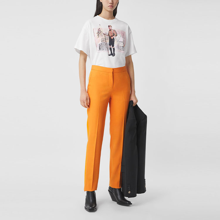 (Women) Burberry SS21 Graphic Print Oversized T-shirt Women White Short Sleeve Tee. 80431341 圖 3