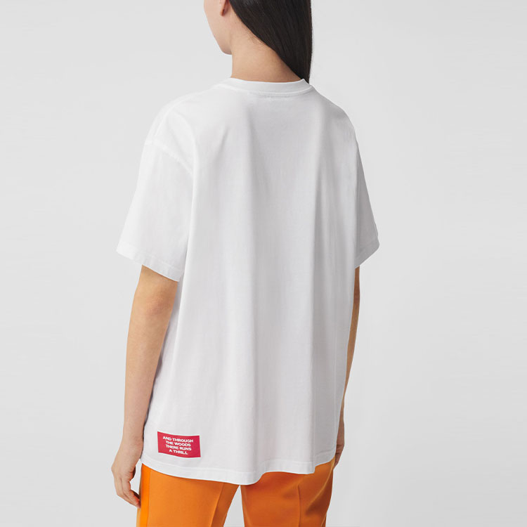 (Women) Burberry SS21 Graphic Print Oversized T-shirt Women White Short Sleeve Tee. 80431341 圖 4