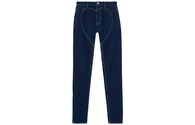 Order (W) 버버리 SS21 하트 패턴 스키니 진 미드나잇 네이비 45681861