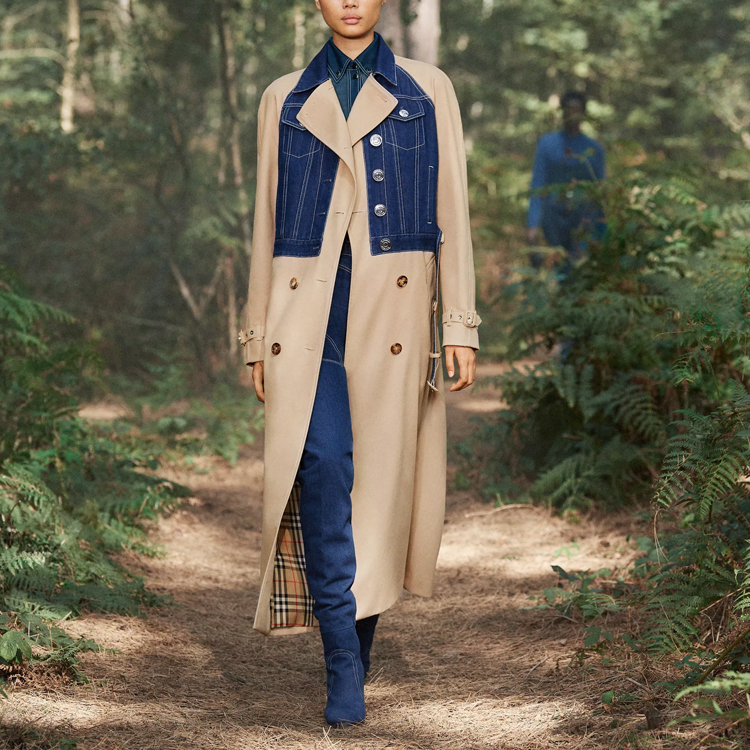 Lookbook (W) 버버리 SS21 하트 패턴 스키니 진 미드나잇 네이비 45681861