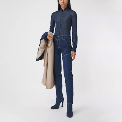 (Women) Burberry SS21 Heart Pattern Skinny Jeans in Midnight Navy 45681861 Purchase (Women) Burberry SS21 Heart Pattern Skinny Jeans in Midnight Navy 45681861